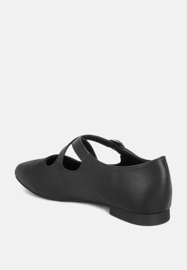 vonily criss cross straps ballet flats#color_black