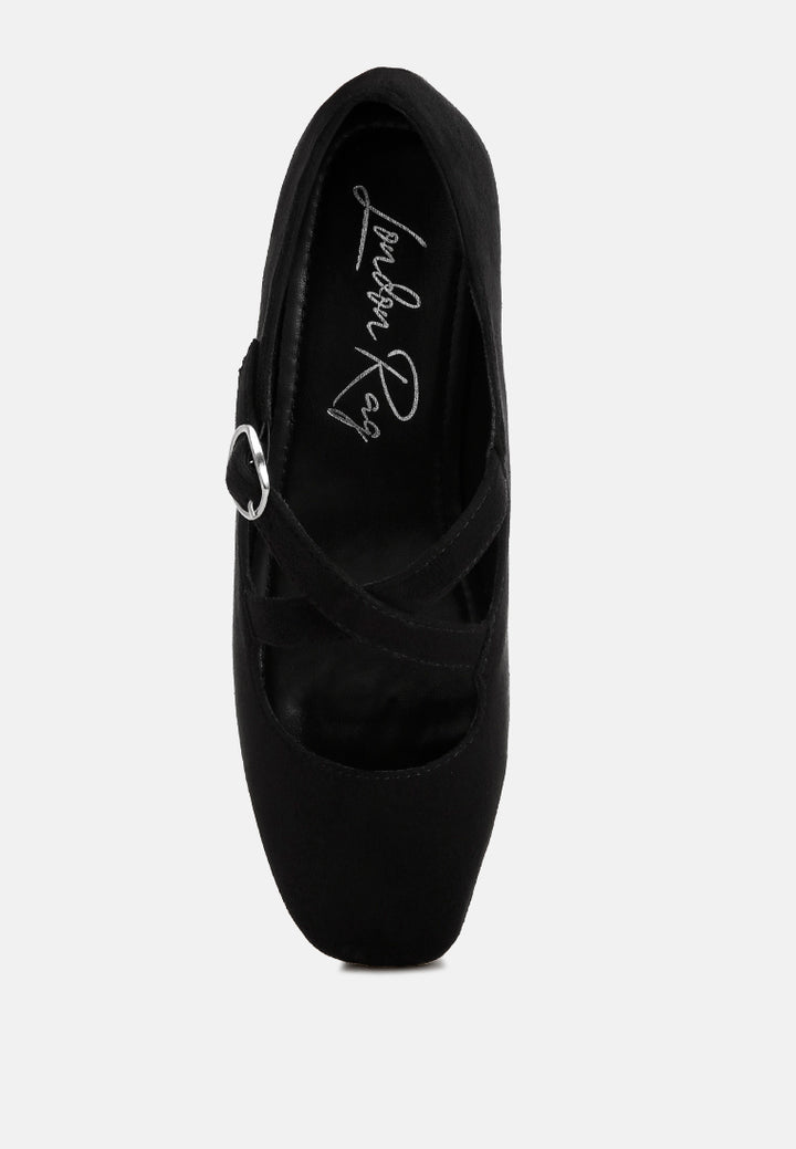 vonily criss cross straps ballet flats#color_black-suede