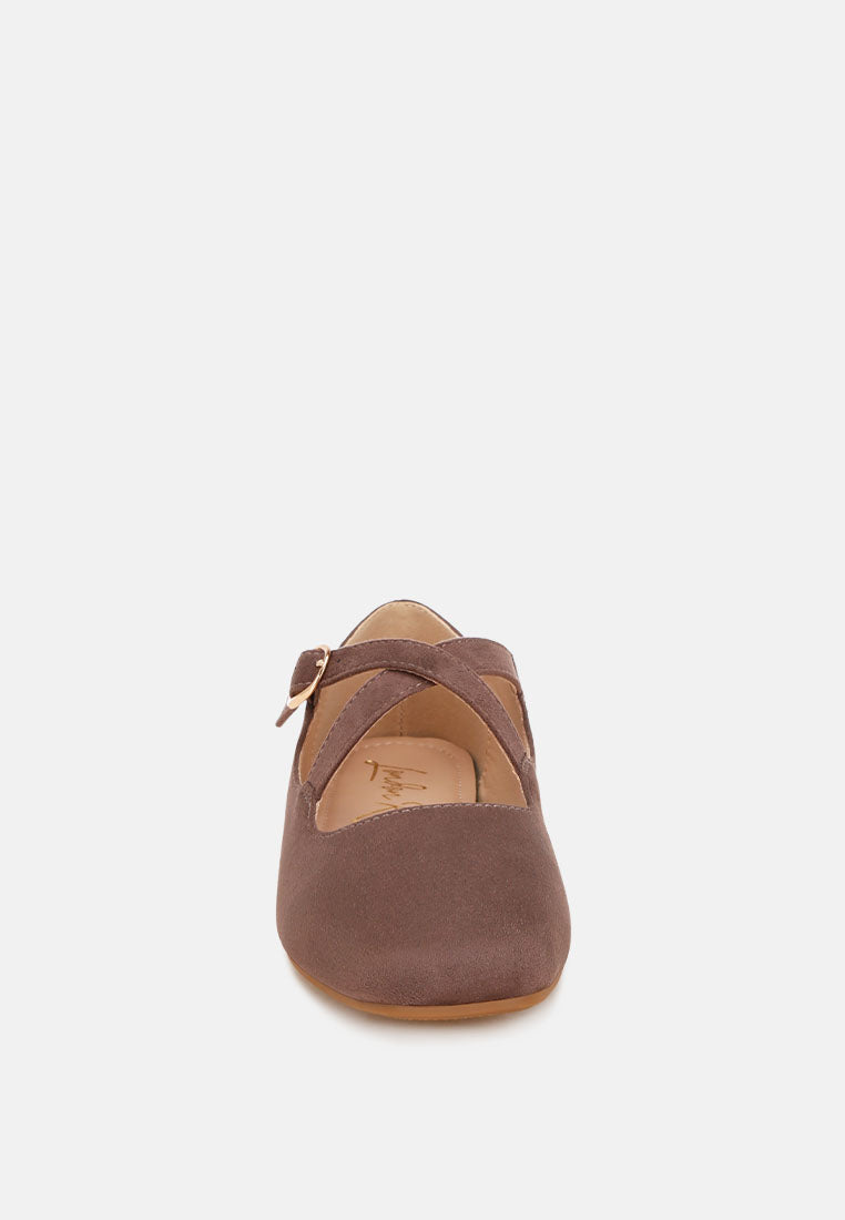 vonily criss cross straps ballet flats#color_taupe-suede
