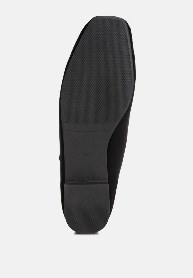 vonily criss cross straps ballet flats#color_black-suede