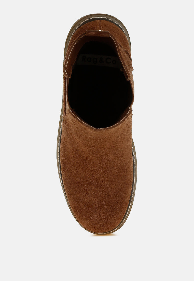 Botas Chelsea gruesas de ante vostok#color_brown