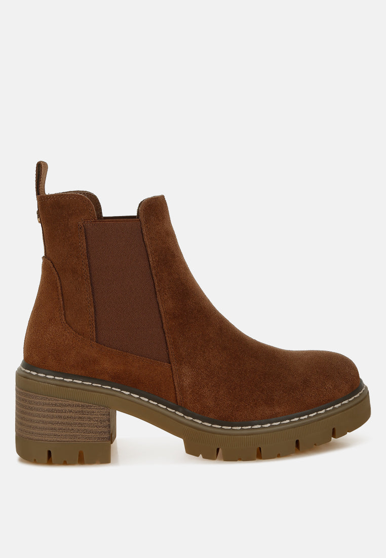 Botas Chelsea gruesas de ante vostok#color_brown