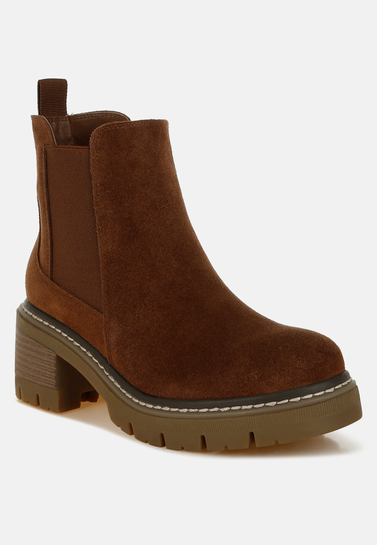 Botas Chelsea gruesas de ante vostok#color_brown