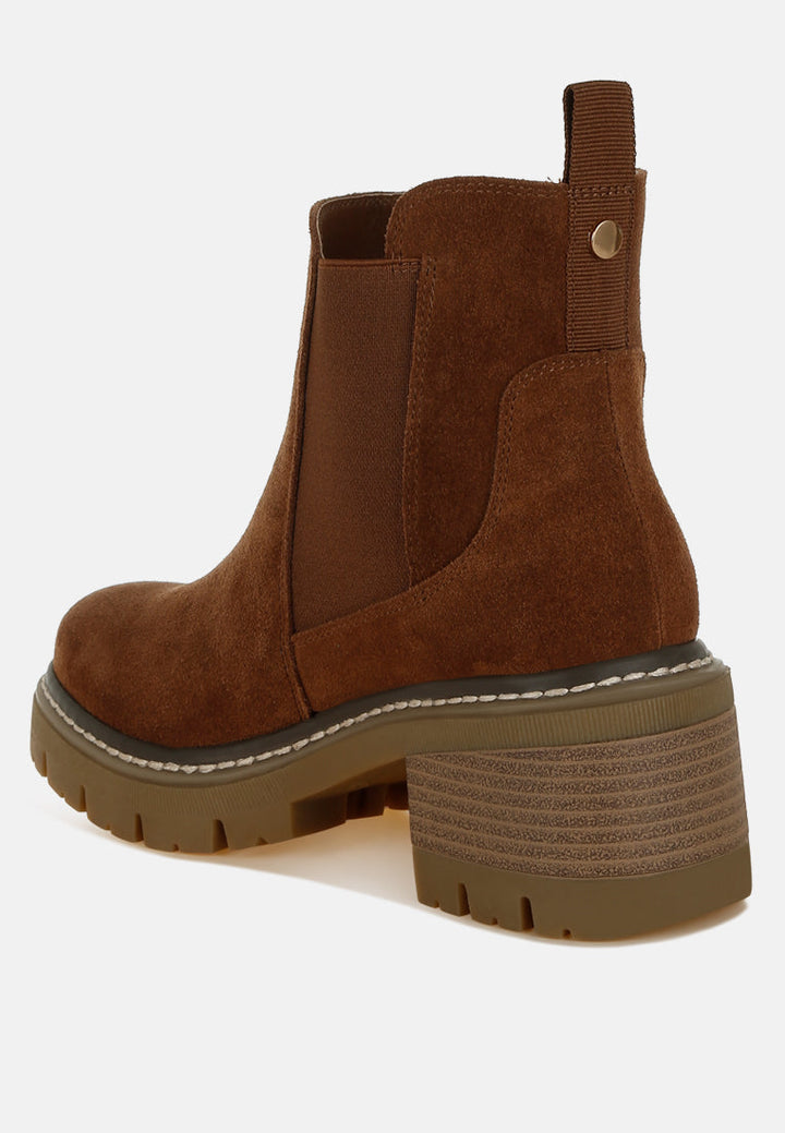 Botas Chelsea gruesas de ante vostok#color_brown