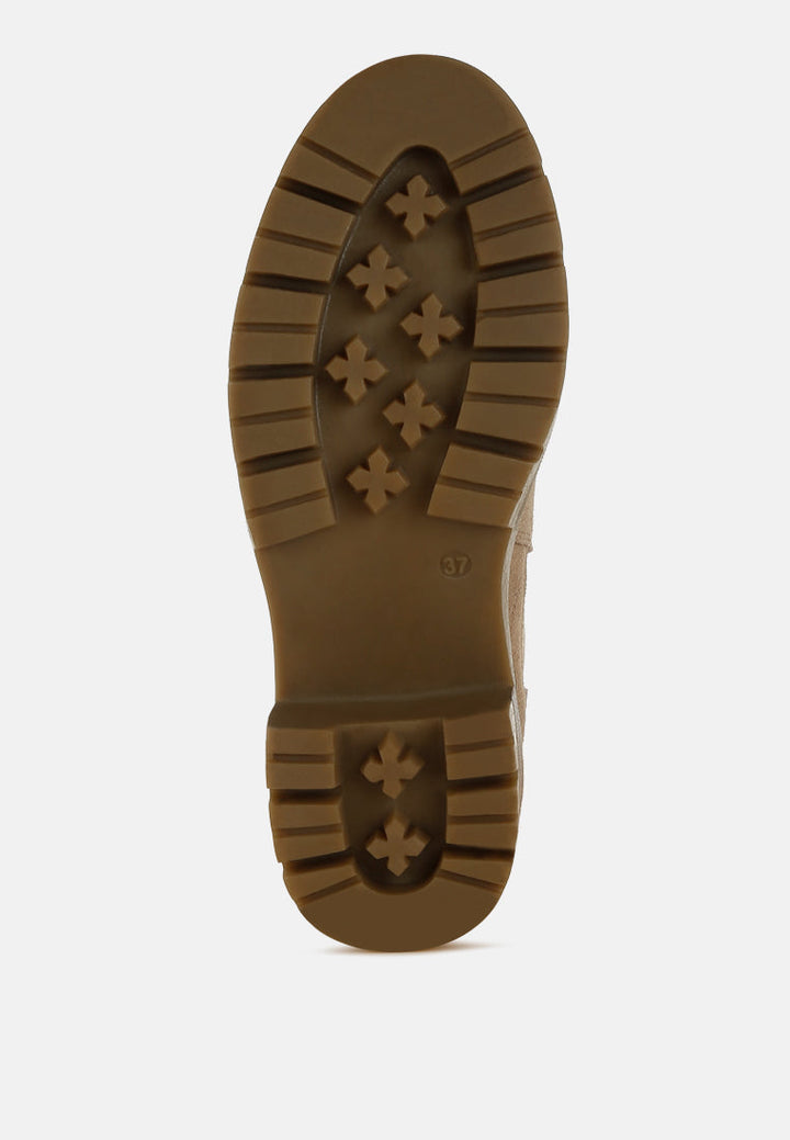 Botas Chelsea gruesas de ante vostok#color_beige