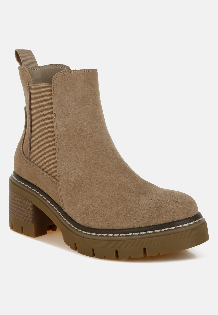 Botas Chelsea gruesas de ante vostok#color_beige