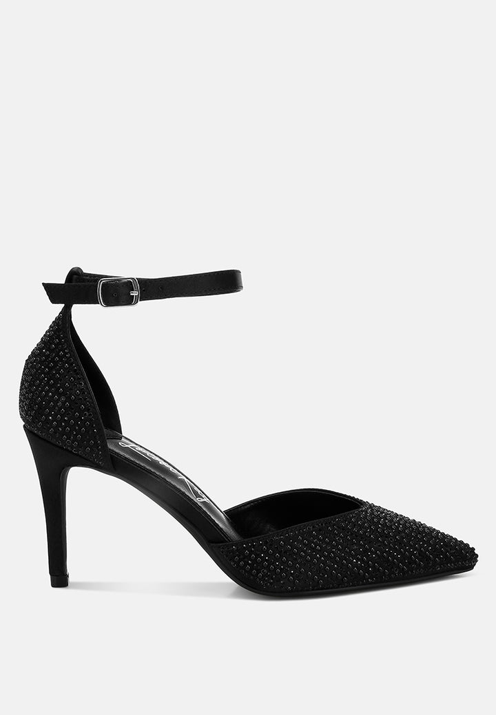 pearls & sequins embellished stiletto sandals by ruw#color_black