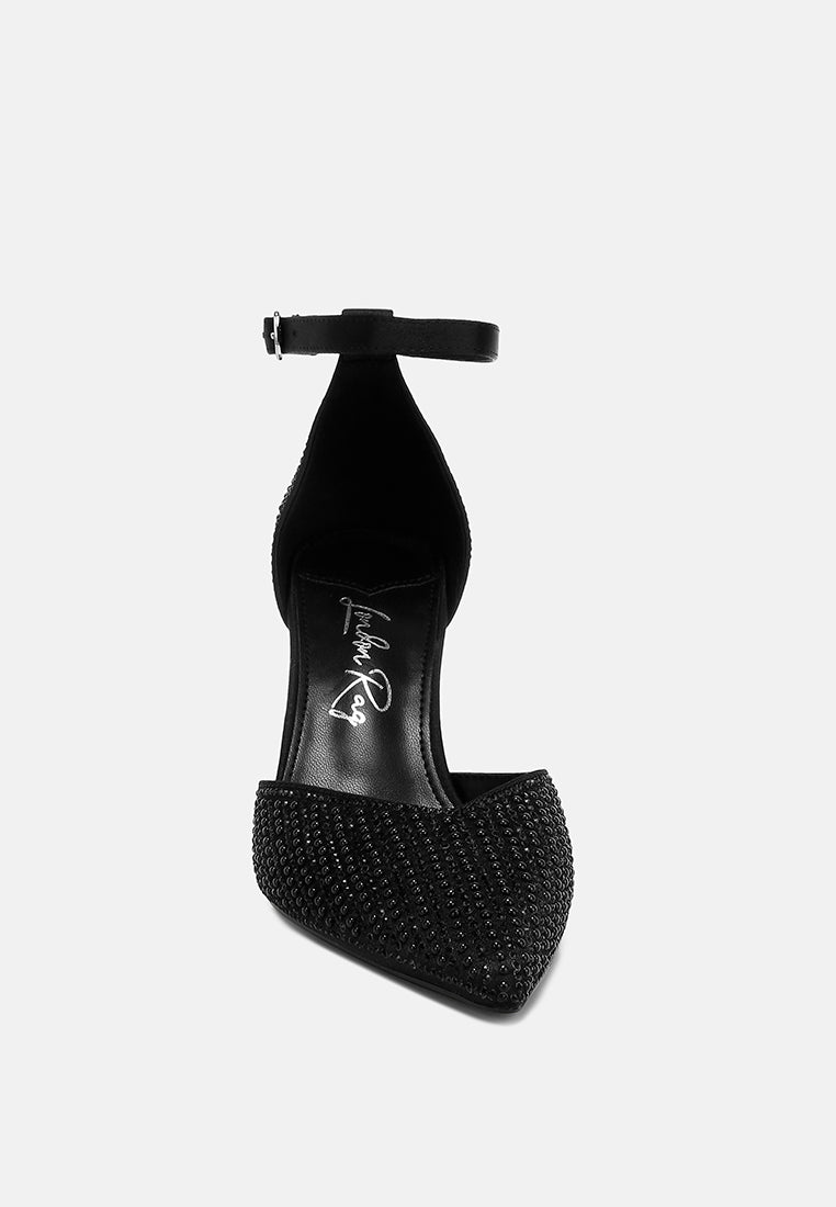 pearls & sequins embellished stiletto sandals by ruw#color_black