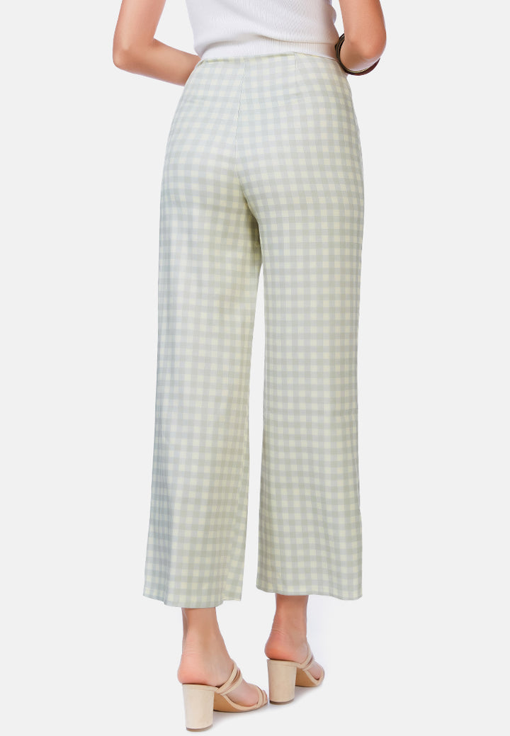 watercolour checks stretchable pants by ruw#color_green
