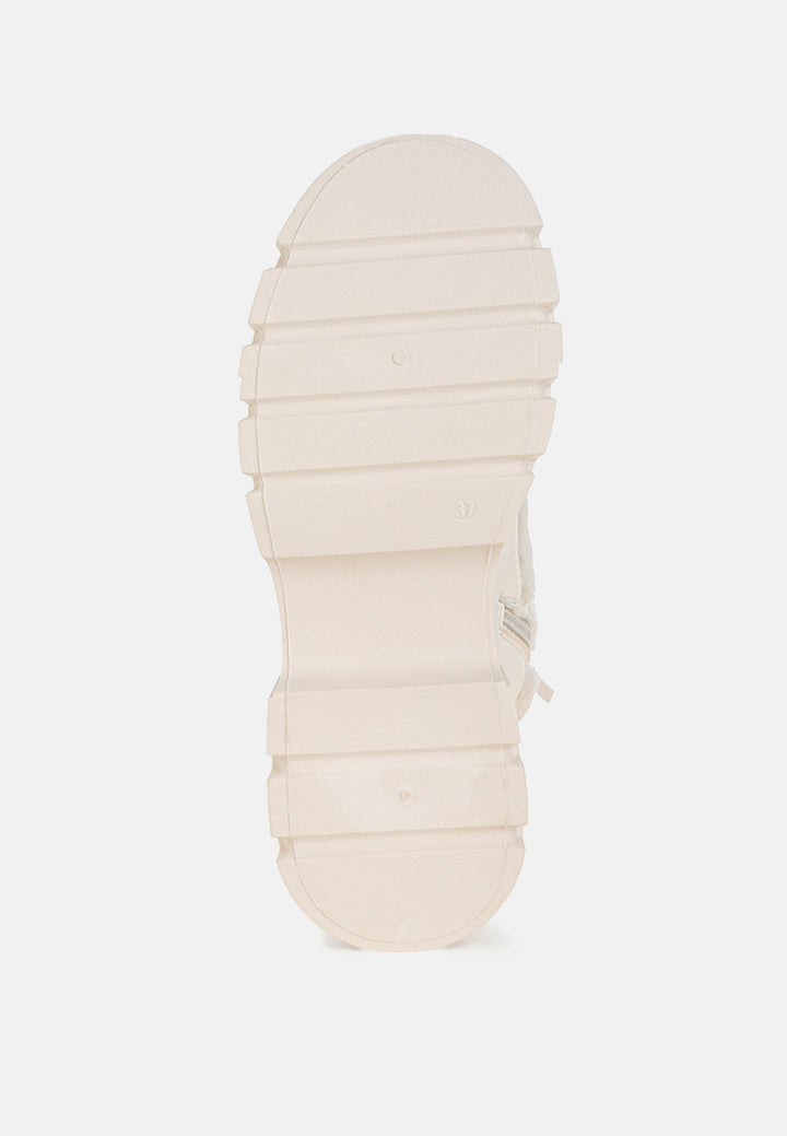faux fur detail chunky hiker boots by mode#color_beige
