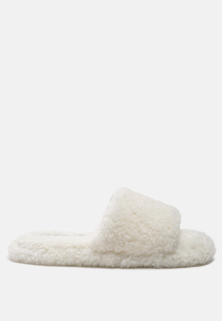 ulrika faux fur indoor flats#color_white