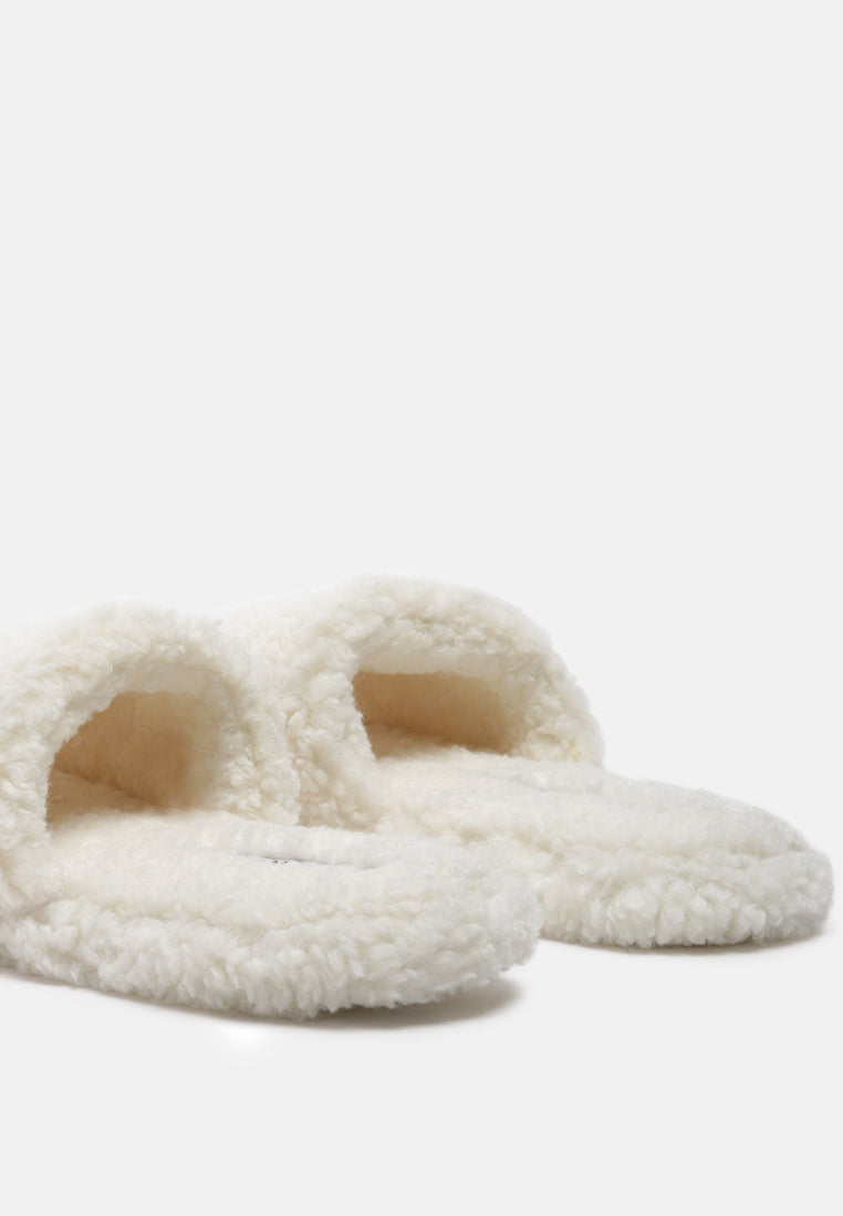 ulrika faux fur indoor flats#color_white