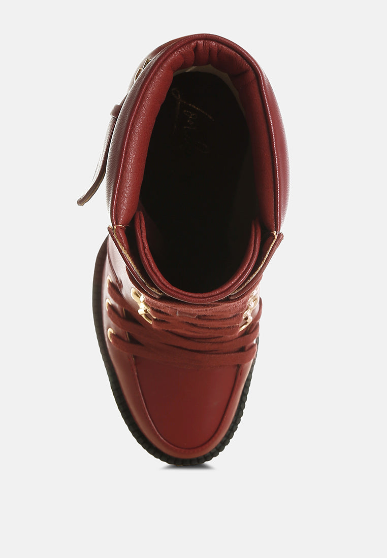 willow combat boot by ruw#color_burgundy