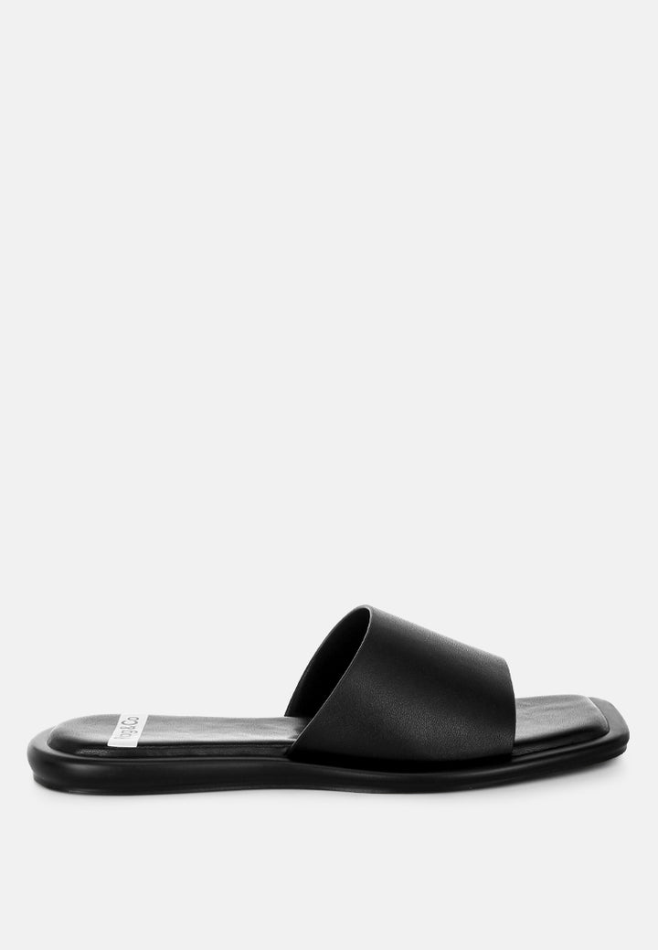 winona comfortable square toe flats#color_black-genuine-leather