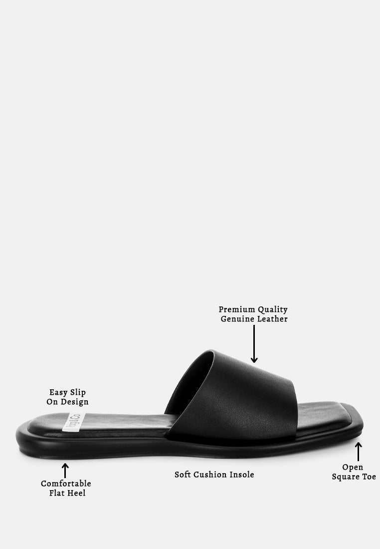 winona comfortable square toe flats#color_black-genuine-leather