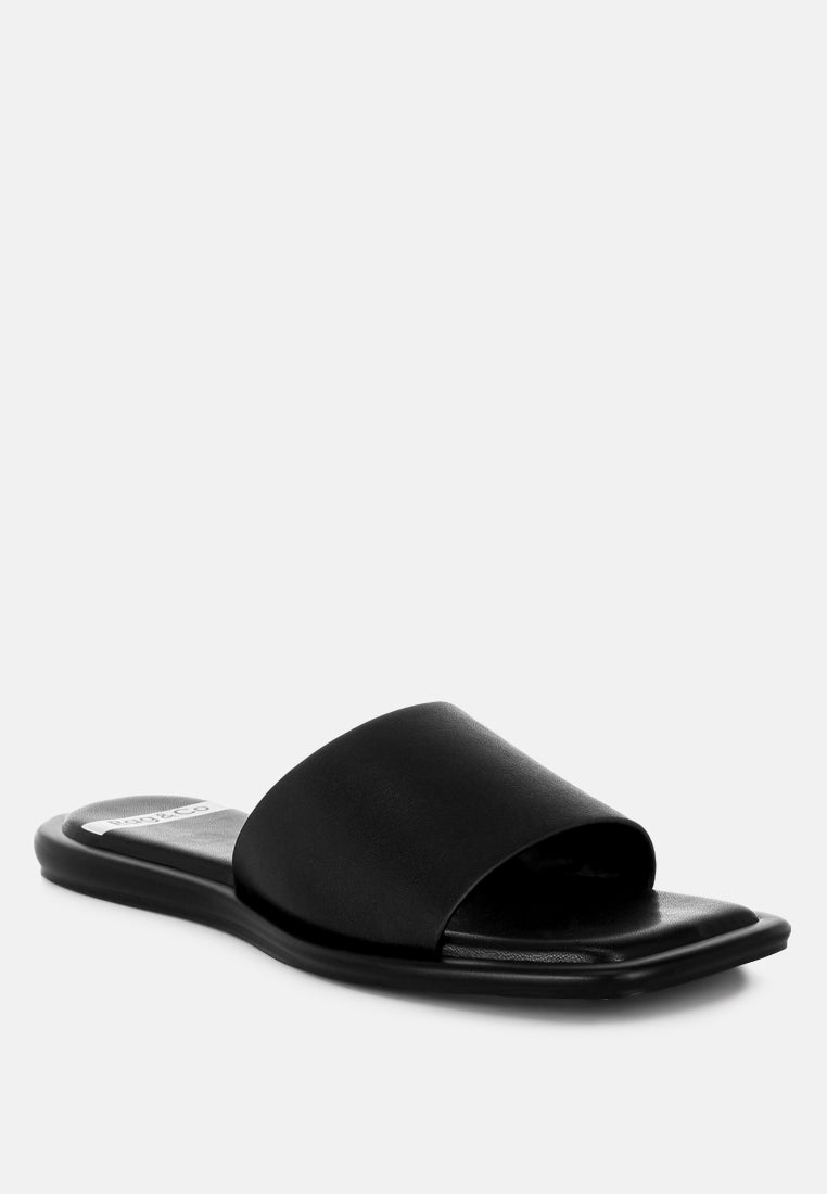winona comfortable square toe flats#color_black-genuine-leather