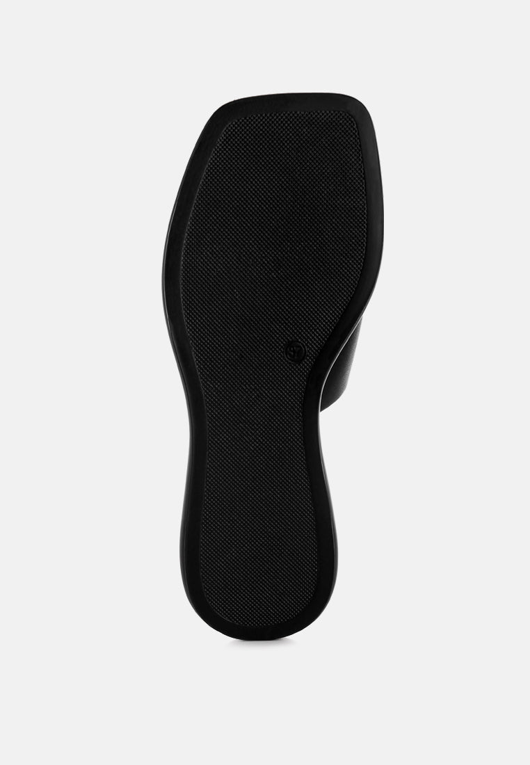 winona comfortable square toe flats#color_black-genuine-leather