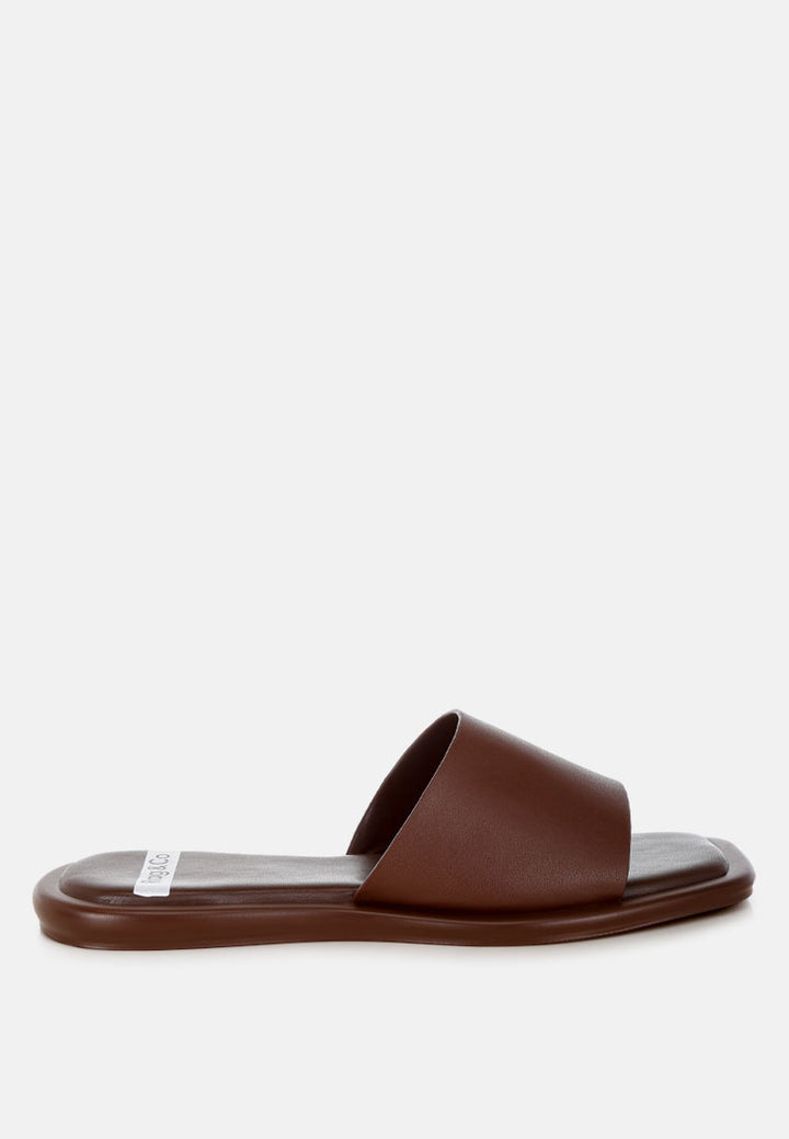 winona comfortable square toe flats#color_brown-genuine-leather