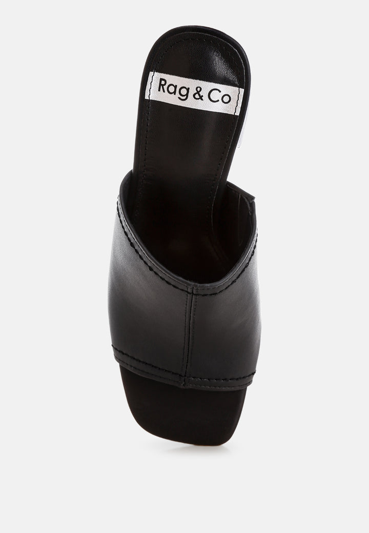 wuling slip-on soft leather heels#color_black