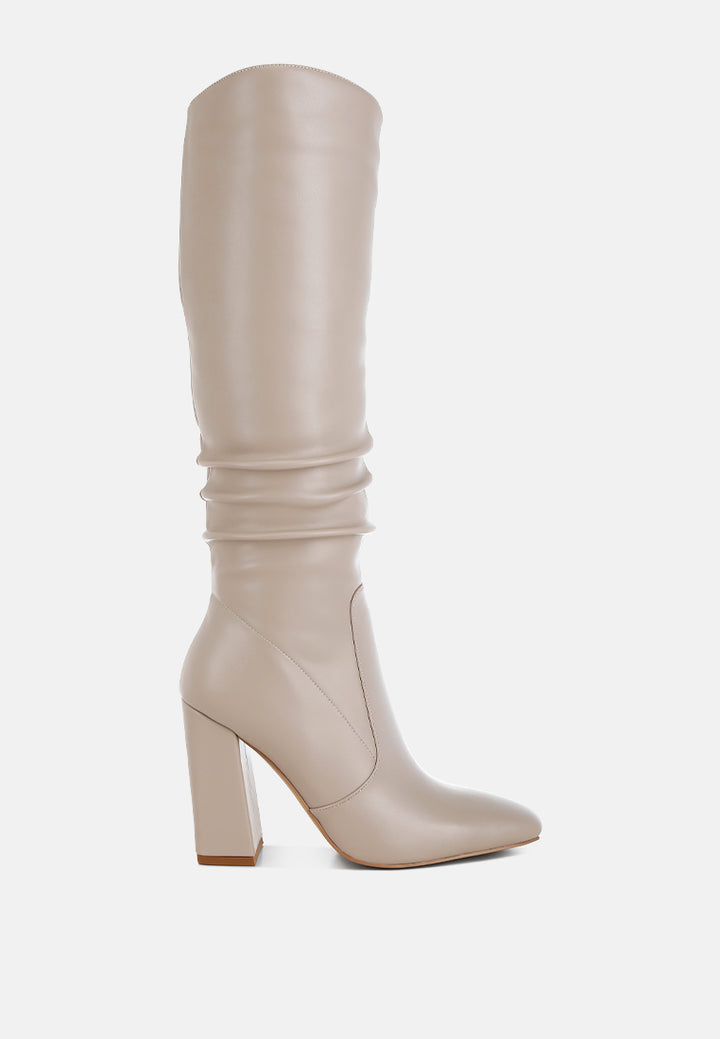 yanir slouchy shaft knee-high boots#color_beige