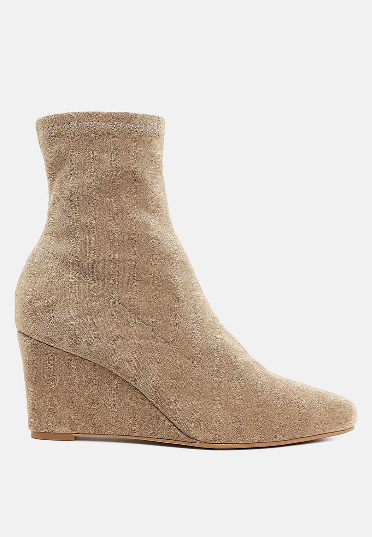 microfiber wedge sock boots by mode#color_beige