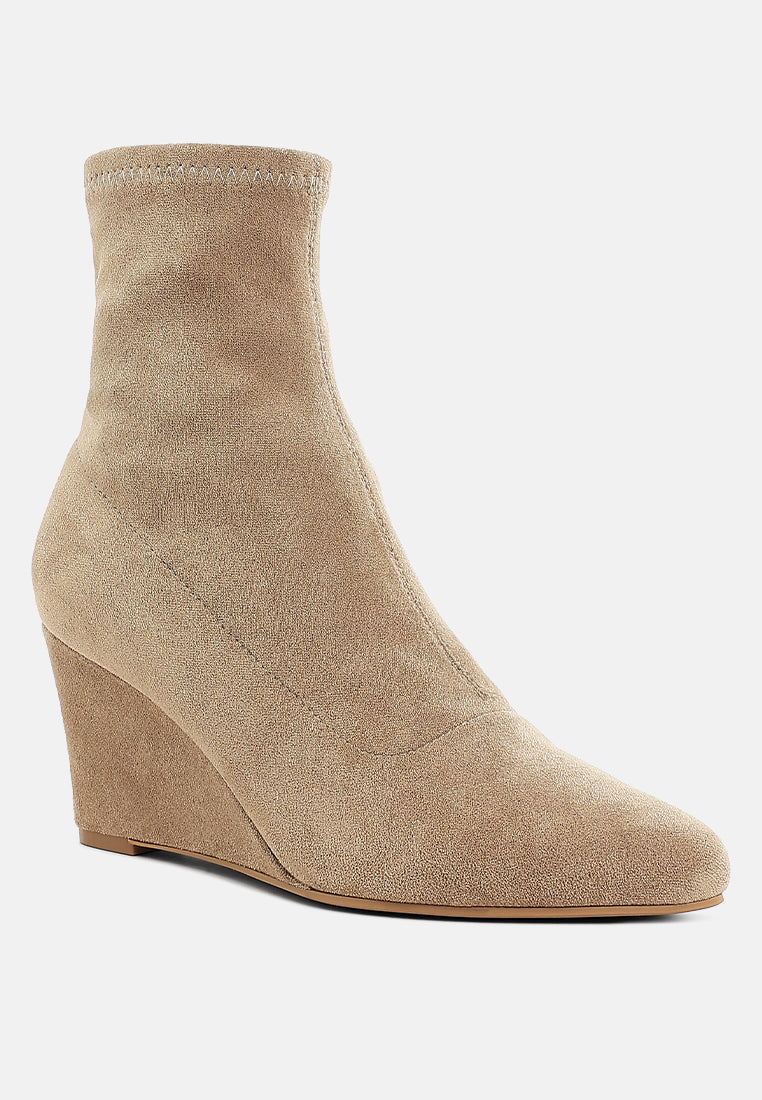 microfiber wedge sock boots by mode#color_beige