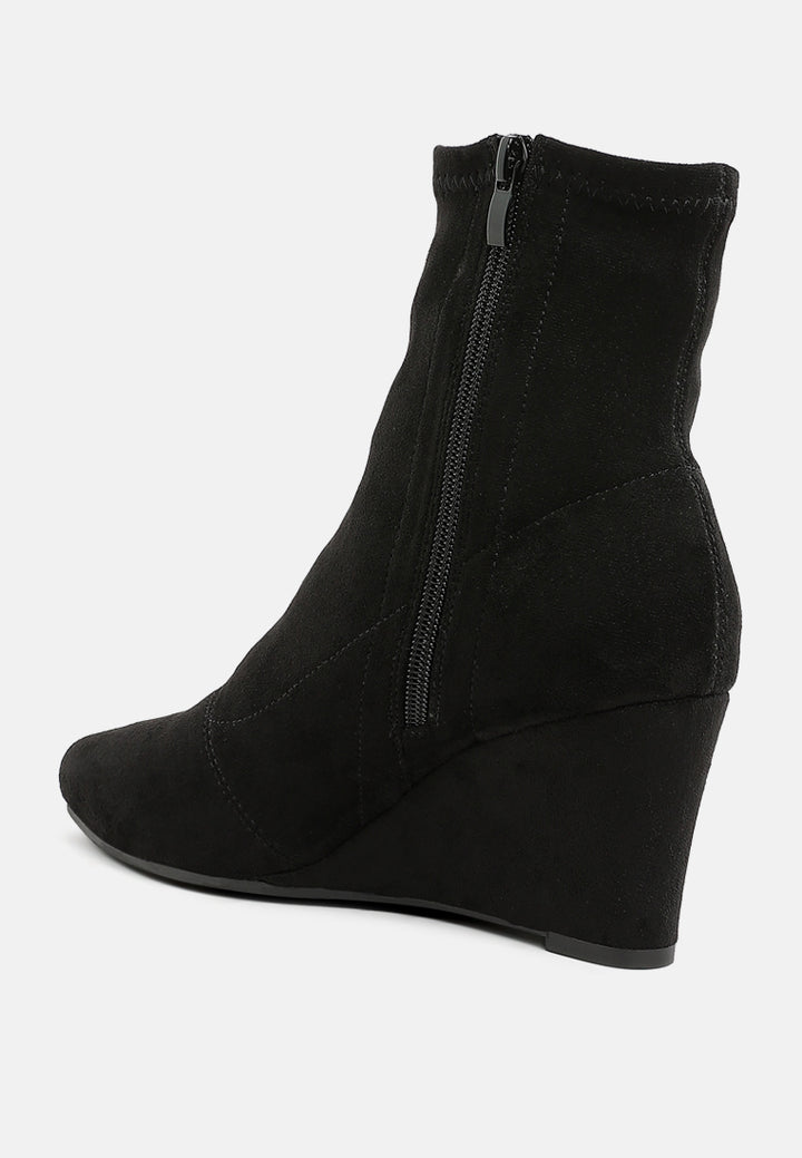 yara microfiber wedge sock boots#color_black