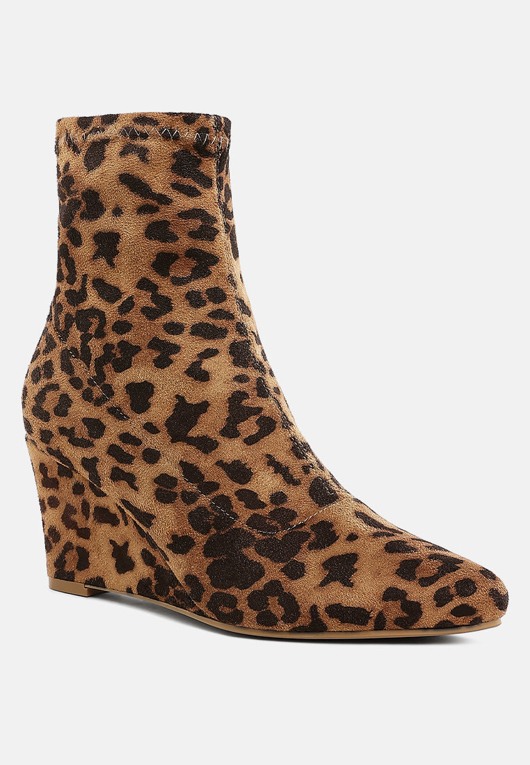 yara microfiber wedge sock boots#color_leopard