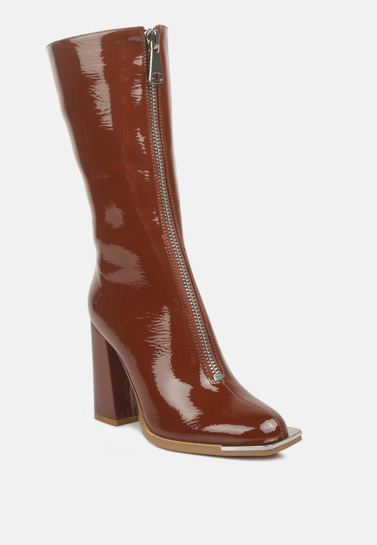 year round high heeled calf boots#color_tan