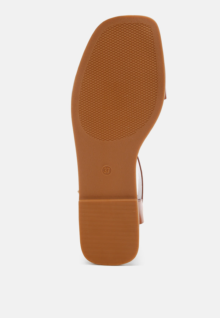 yumal buckled square toe flat sandals by motes#color_camel