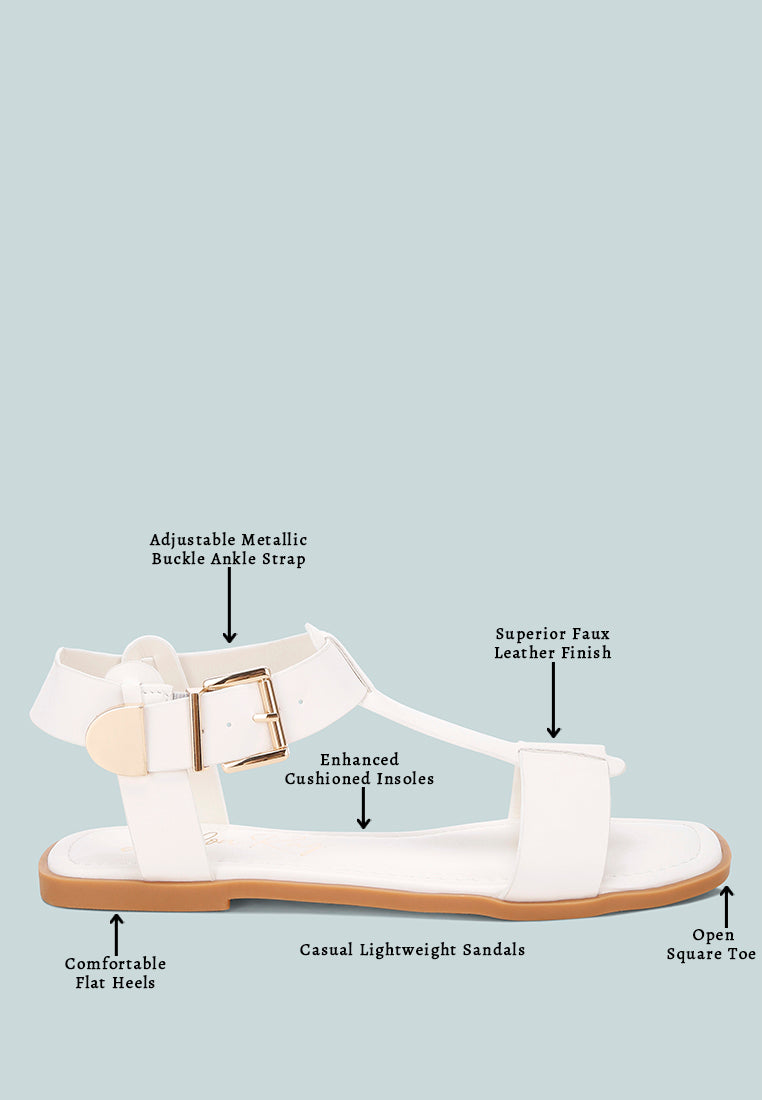 yumal buckled square toe flat sandals by motes#color_ivory