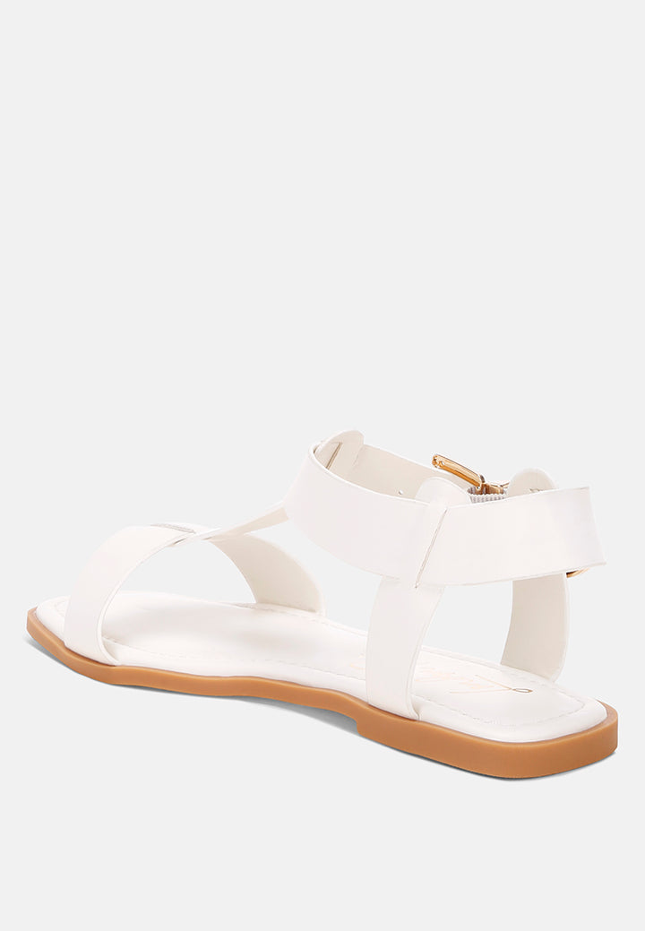 buckled square toe flat sandals by ft#color_ivory