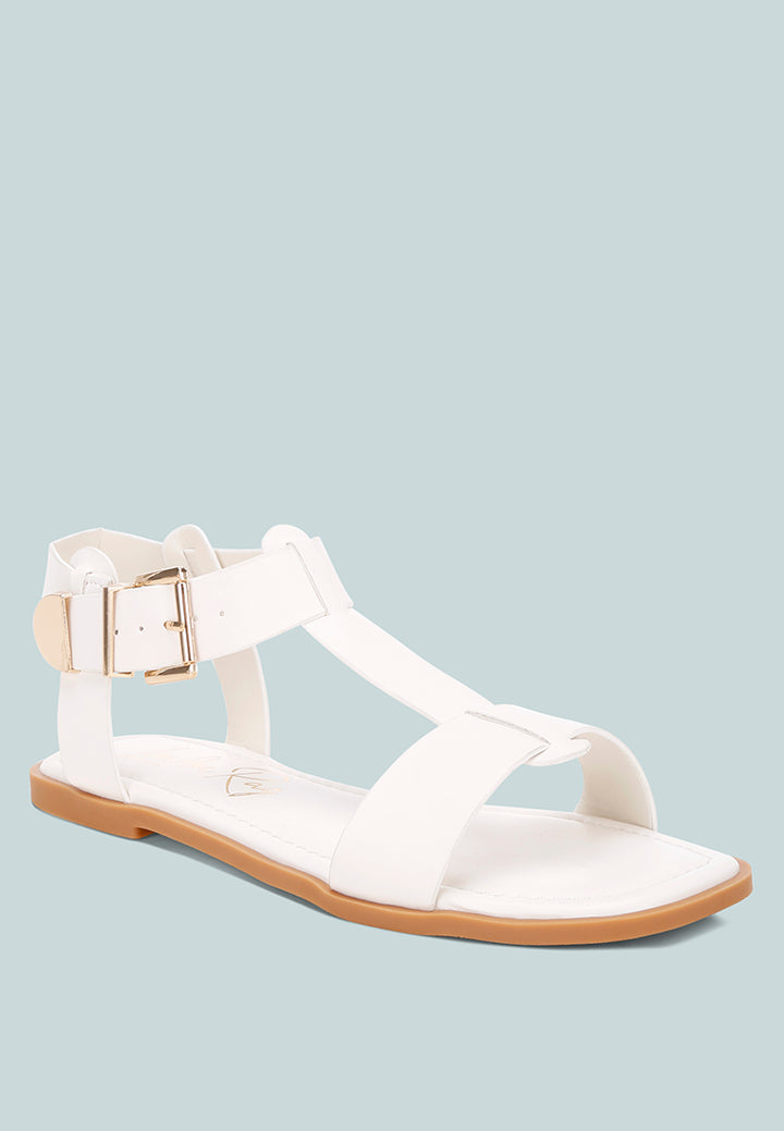 yumal buckled square toe flat sandals by motes#color_ivory