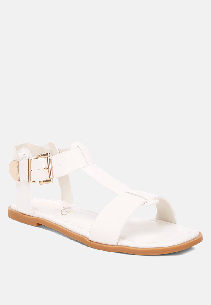 buckled square toe flat sandals by ft#color_ivory