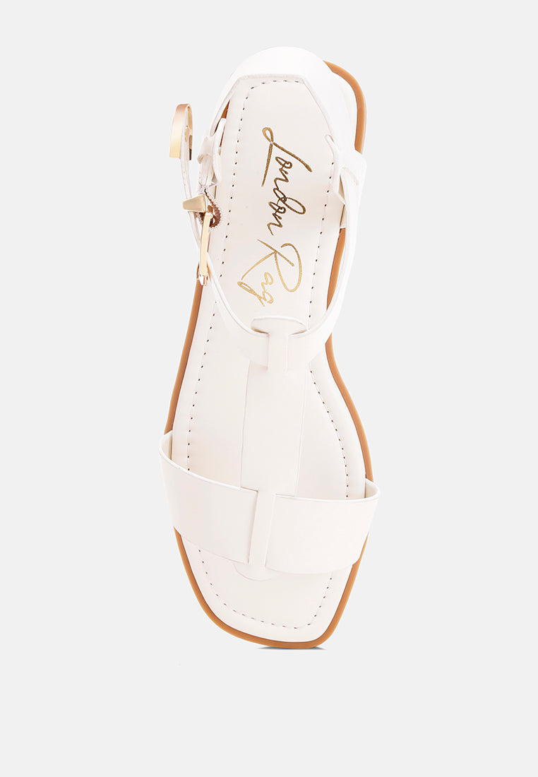 buckled square toe flat sandals by ft#color_ivory