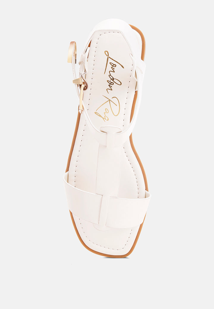 buckled square toe flat sandals by ft#color_ivory