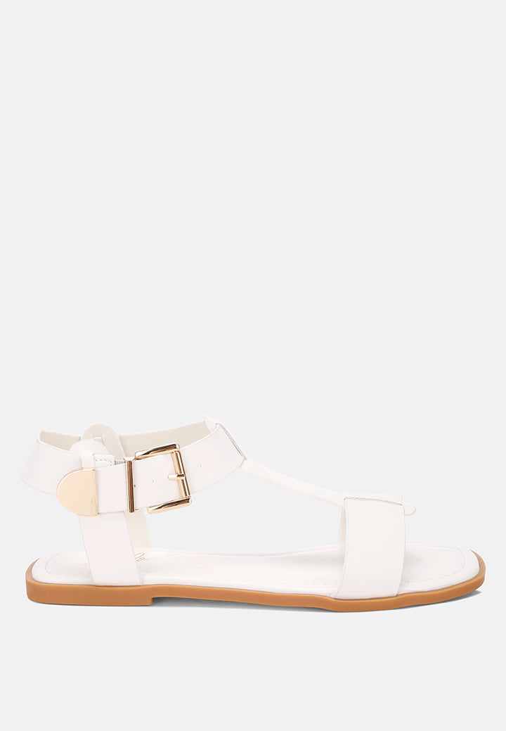 buckled square toe flat sandals by ft#color_ivory