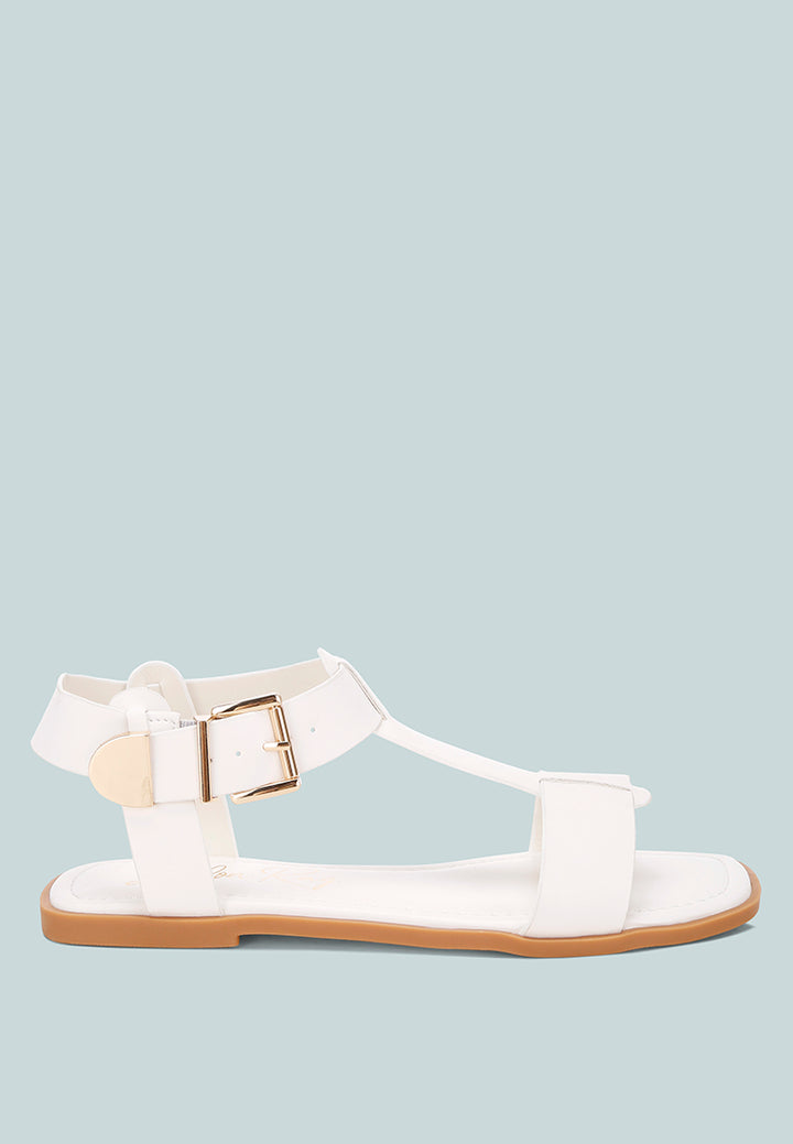 yumal buckled square toe flat sandals by motes#color_ivory