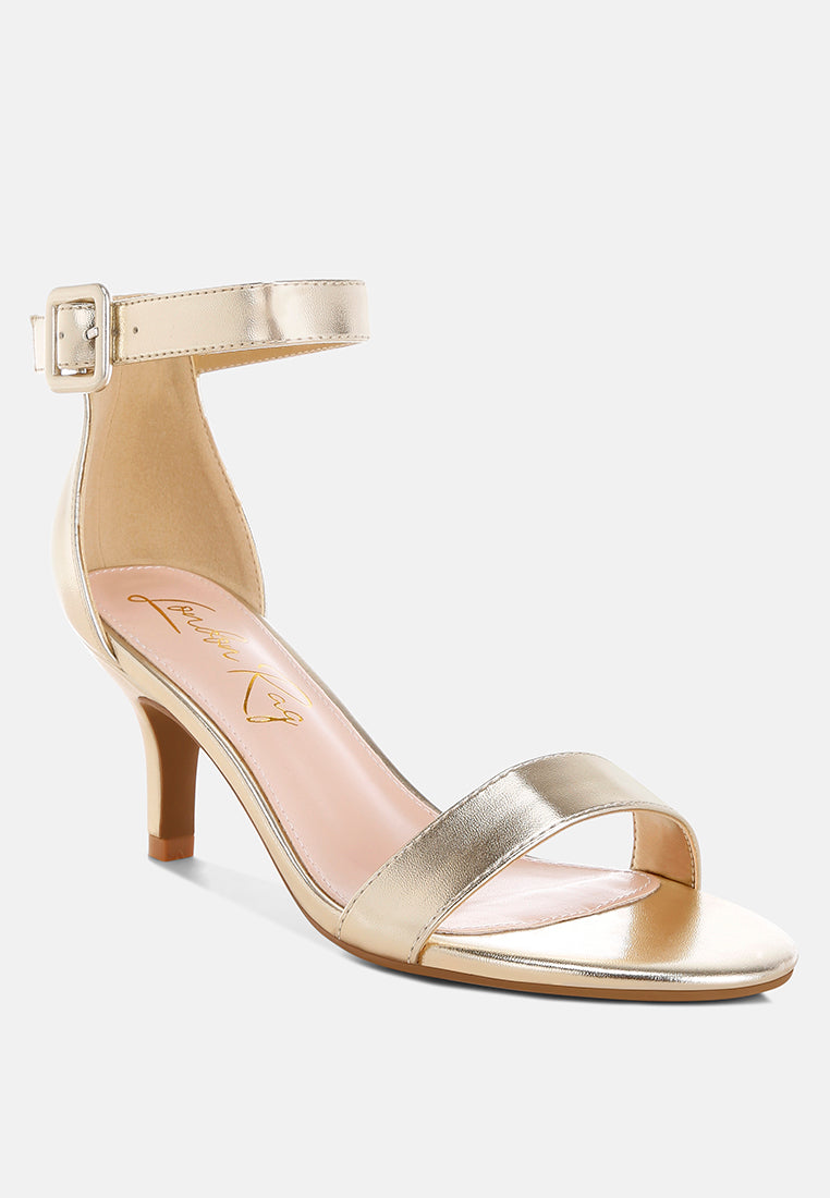 yuti glossy kitten Hheel sandals#color_gold-metallic-faux-leather
