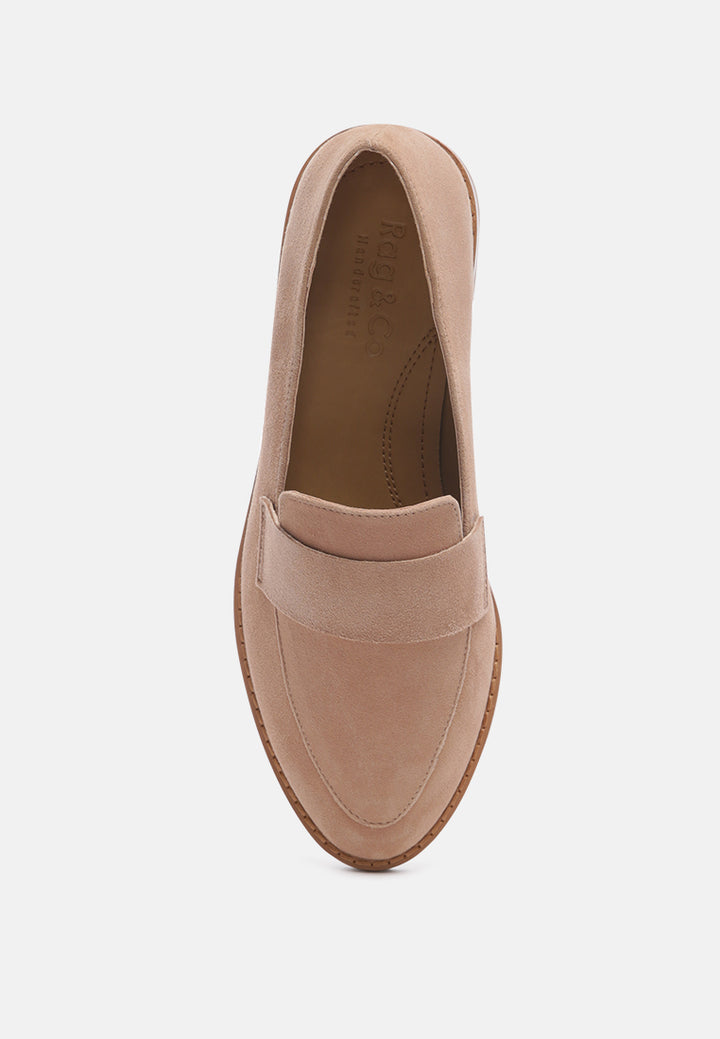 zofia suede penny loafers#color_nude