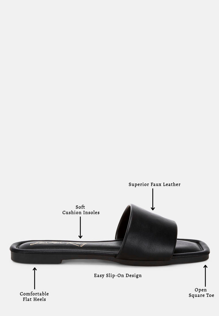 zaltana open square toe flats#color_black-faux-leather