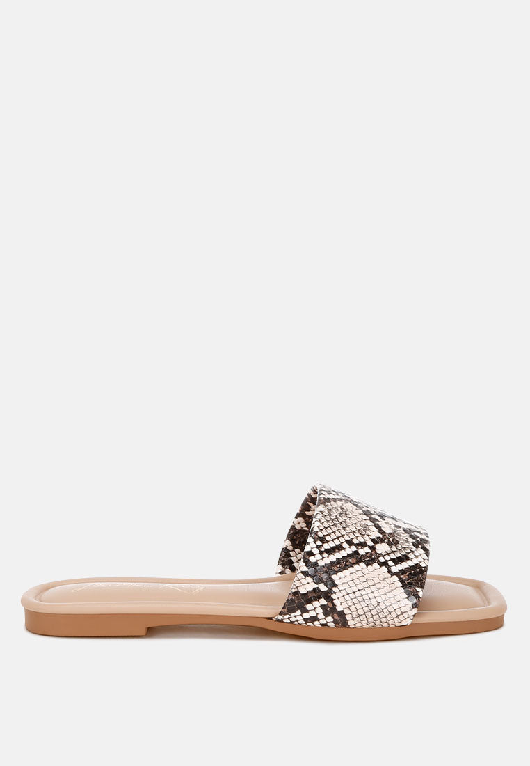 zaltana open square toe flats#color_beige-snake-snakeskin-textured-faux-leather