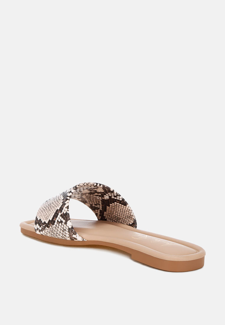 zaltana open square toe flats#color_beige-snake-snakeskin-textured-faux-leather