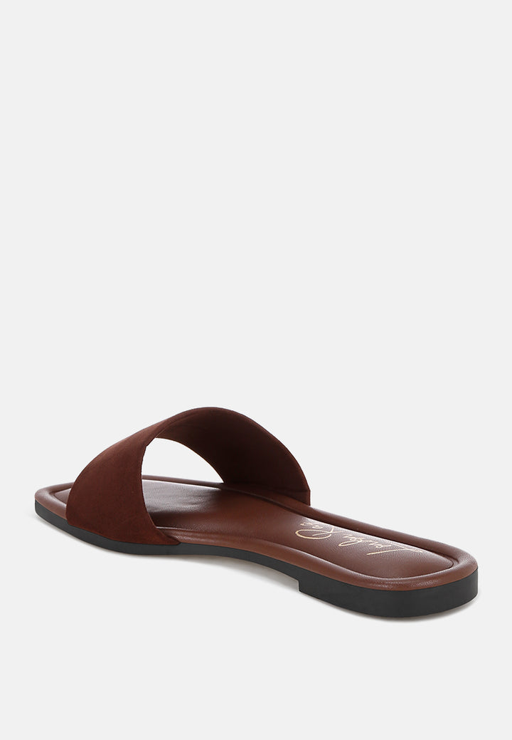 zaltana open square toe flats#color_brown-faux-leather