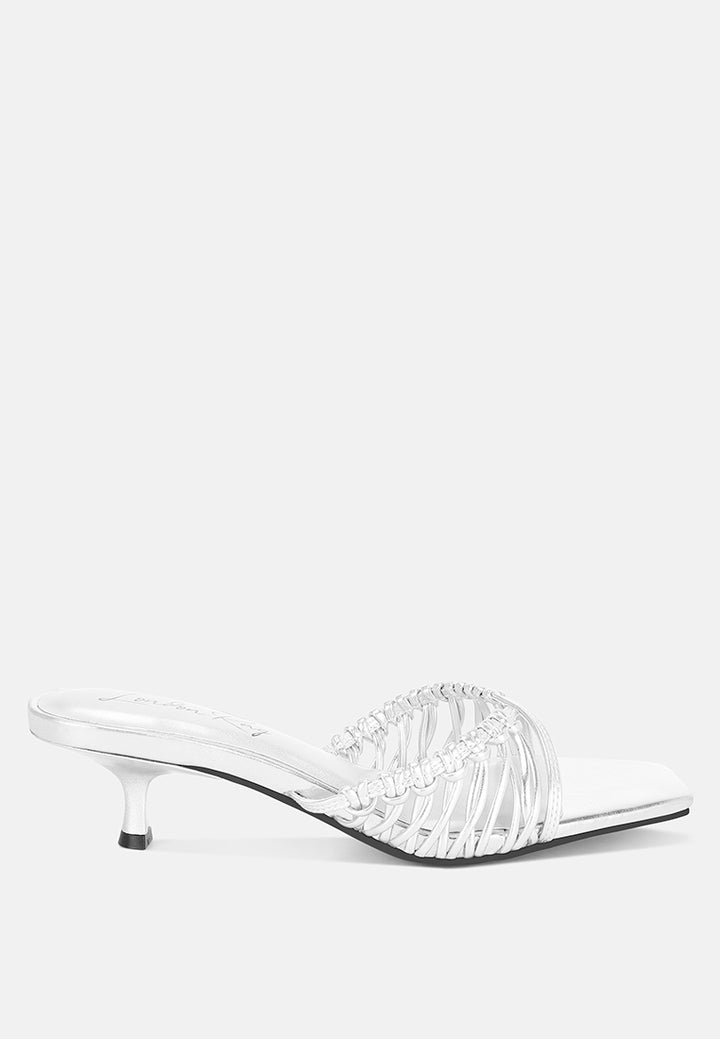 zeldara braided strappy kitten heels#color_silver-faux-leather