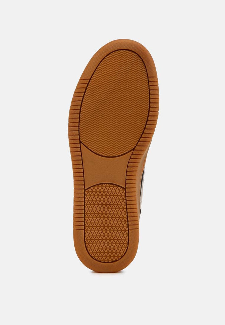 contrasting patchwork chunky sneakers by mode#color_black