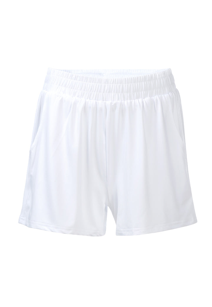 high kicks solid cotton shorts by ruw#color_white