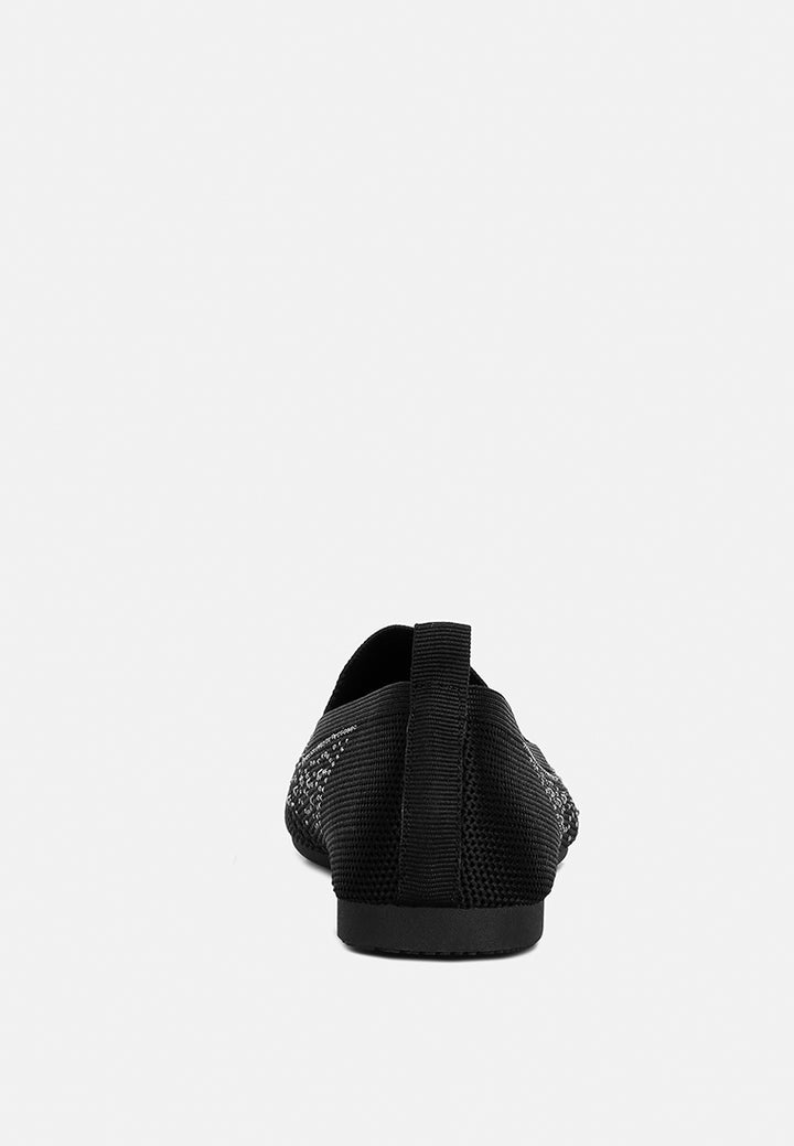 abedi rhinestone embellished pull tab loafers by ft#color_black