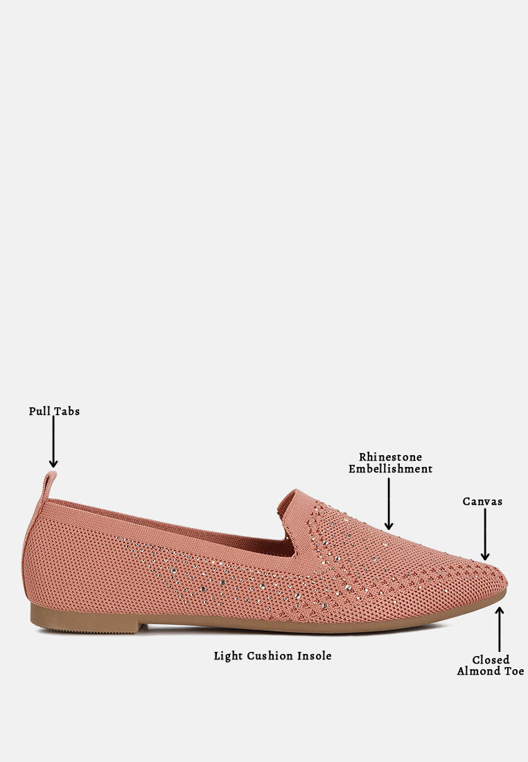 abedi rhinestone embellished pull tab loafers by ft#color_pink