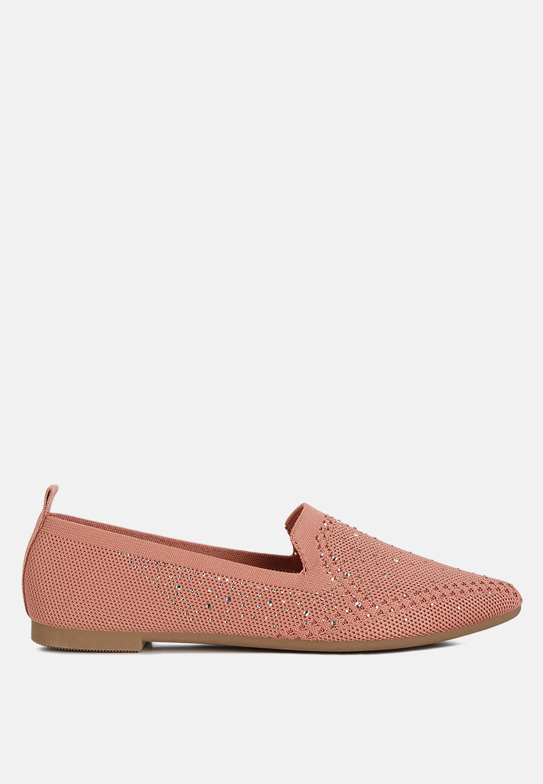 abedi rhinestone embellished pull tab loafers by ft#color_pink